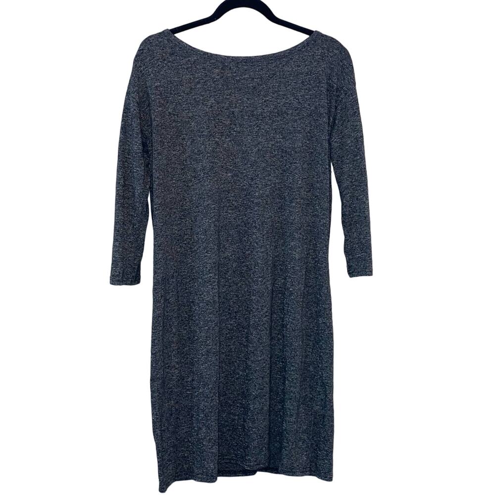 GAP Heathered Gray Knit Midi‎ Dress Small Minimalist Everyday Dress